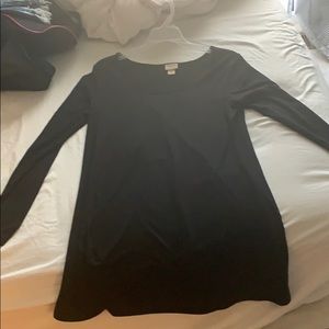 Black long sleeve T-shirt dress from target